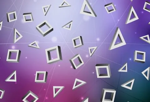 Light Purple, Pink vector template with rhombus. Stock Illustration