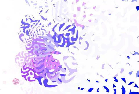 Light Purple, Pink vector template with chaotic shapes. Stock Illustration