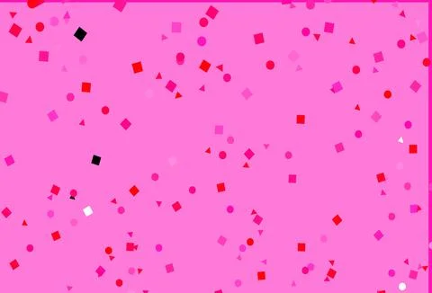 Light Purple, Pink vector template with crystals, circles, squares. Illustrazione stock