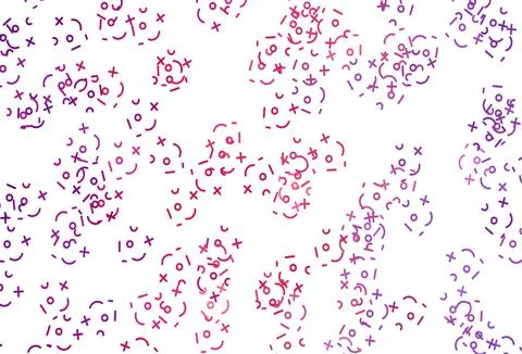 Light Purple, Pink vector template with math simbols. Stockillustratie