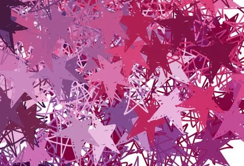 Light Purple, Pink vector texture with beautiful stars. Stock Illustration