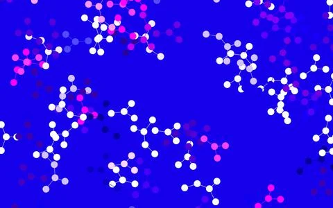 Light Purple, Pink vector texture with artificial intelligence concept. Stock Illustration