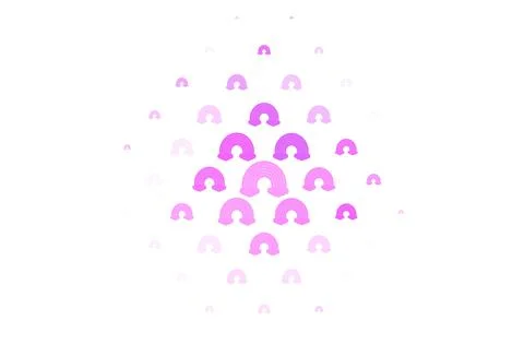 Light Purple, Pink vector texture with rainbows, clouds. Illustrazione stock