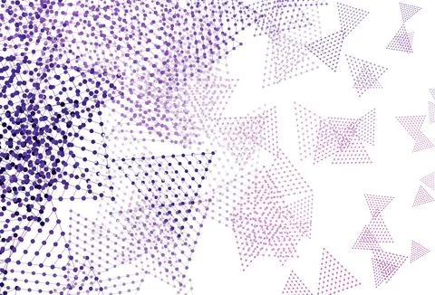 Light Purple, Pink vector texture with triangular style with circles. Stockillustratie