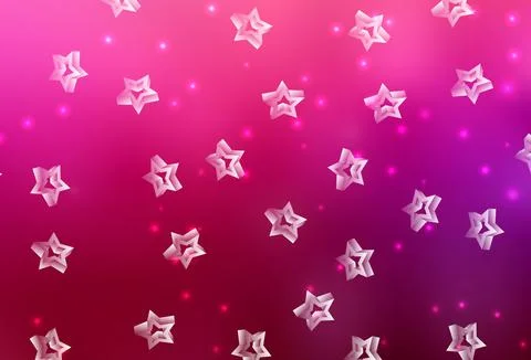 Light Purple, Pink vector texture with beautiful stars. Stock Illustration