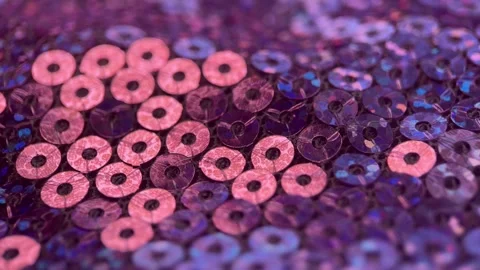 Light Purple Sequins On Fabric Stock Footage 263153931