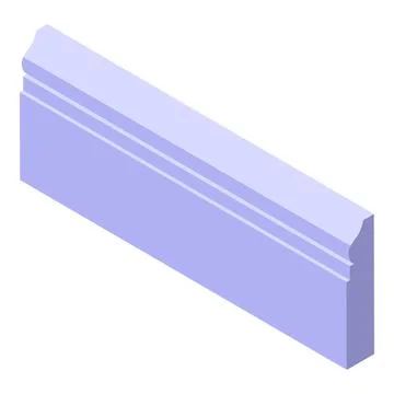 Light purple skirting board creating elegant interior design Stock Illustration