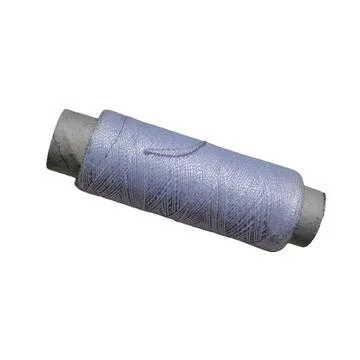 Light Purple Thread Spool on White Background 写真素材