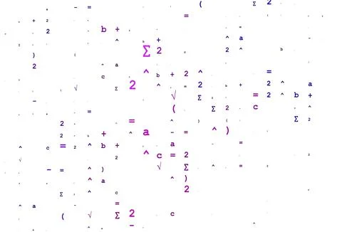 Light Purple vector backdrop with algebra elements. 스톡 일러스트