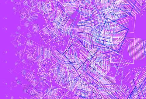 Light Purple vector backdrop with lines, circles, rhombus. Illustrazione stock