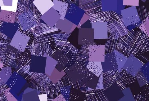 Light Purple vector backdrop with lines, circles, rhombus. Stock Illustration