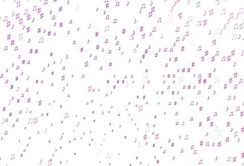 Light Purple vector backdrop with music notes. Illustrazione stock