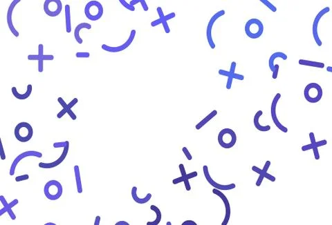 Light Purple vector background with arithmetic signs. Stock Illustration