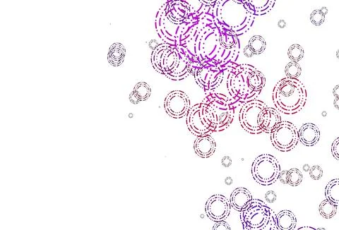 Light Purple vector background with bubbles. Illustrazione stock
