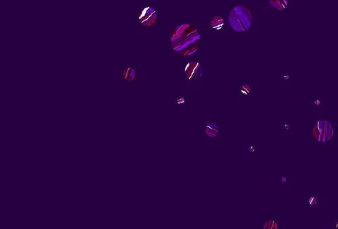 Light purple vector background with bubbles. Stockillustratie