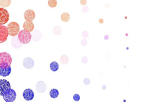 Light Purple vector background with bubbles. Illustrazione stock