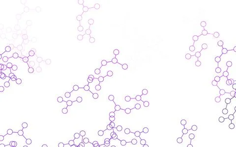 Light Purple vector background with forms of artificial intelligence. Illustrazione stock