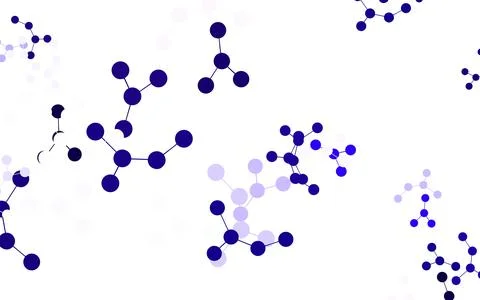 Light Purple vector background with forms of artificial intelligence. Ilustración de archivo