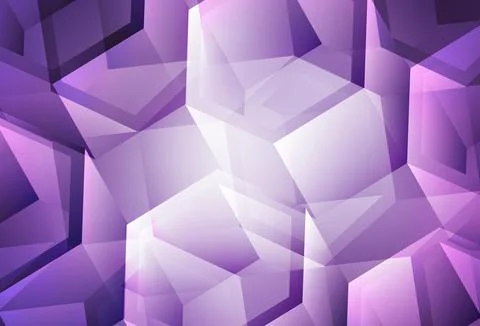 Light Purple vector background with set of hexagons. Stock Illustration