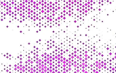 Light Purple vector cover with small and big stars. Stock Illustration