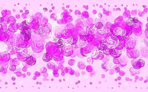 Light Purple vector doodle pattern with roses. Stock Illustration