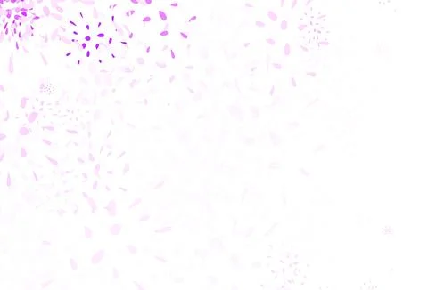 Light Purple vector doodle template with leaves. Stock Illustration