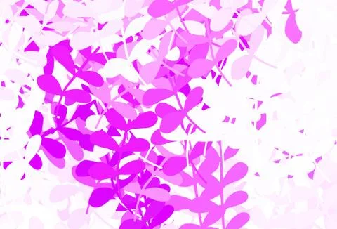 Light Purple vector elegant pattern with leaves. Stock Illustration