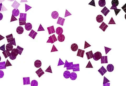 Light Purple vector layout with circles, lines, rectangles. Stock Illustration