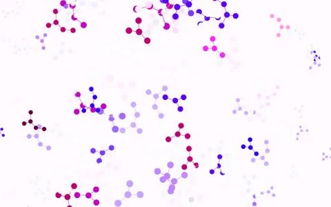 Light Purple vector pattern with artificial intelligence network. Stock Illustration