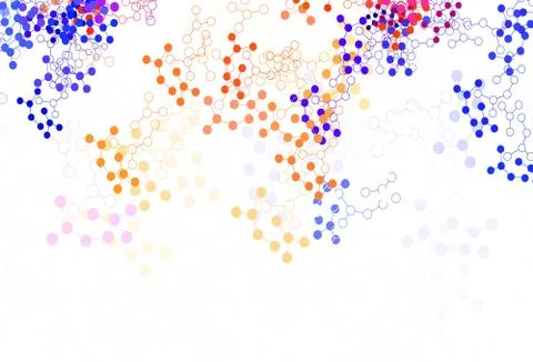 Light Purple vector pattern with artificial intelligence network. 스톡 일러스트