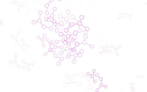 Light Purple vector pattern with artificial intelligence network. Stock Illustration
