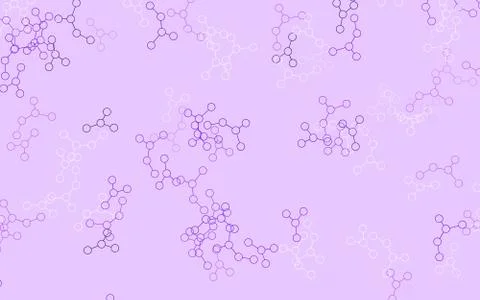 Light Purple vector pattern with artificial intelligence network. Stock Illustration