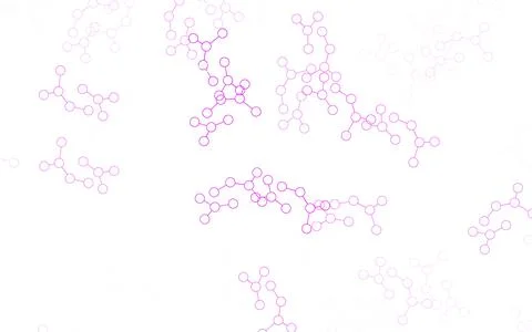 Light Purple vector pattern with artificial intelligence network. Stock Illustration