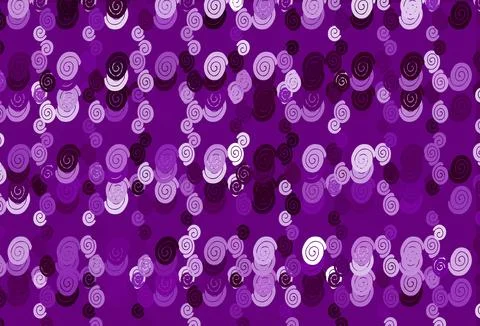Light Purple vector pattern with bubble shapes. Stock Illustration
