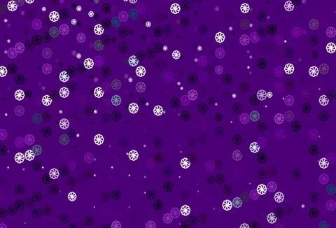 Light Purple vector pattern with christmas snowflakes. Stock Illustration