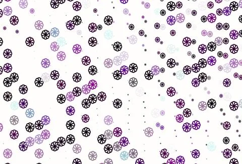 Light Purple vector pattern with christmas snowflakes. 스톡 일러스트