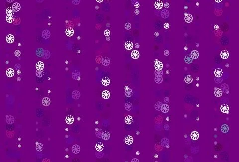 Light Purple vector pattern with christmas snowflakes. 库存插图