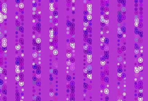 Light Purple vector pattern with christmas snowflakes. Stock Illustration