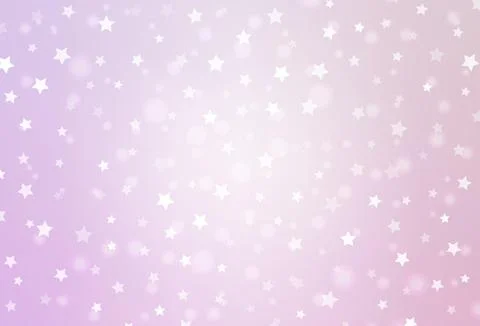 Light Purple vector pattern with christmas snowflakes, stars. Stock Illustration