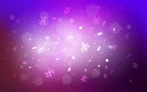 Light Purple vector pattern with christmas snowflakes. 库存插图