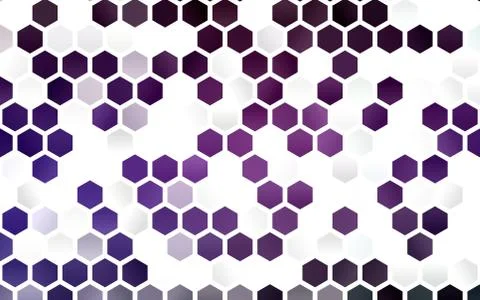 Light Purple vector pattern with colorful hexagons. Stock Illustration