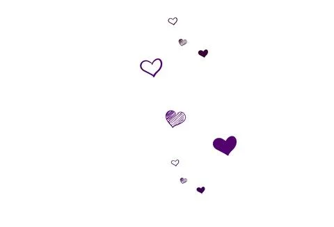 Light Purple vector pattern with colorful hearts. Stock Illustration