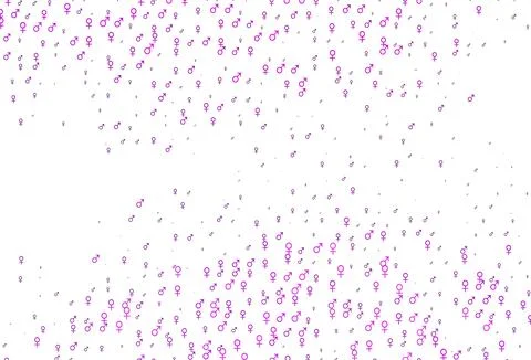 Light purple vector pattern with gender elements. Stockillustratie