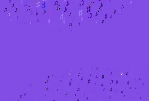 Light Purple vector pattern with music elements. Illustrazione stock