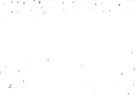 Light Purple vector pattern with music elements. 스톡 일러스트