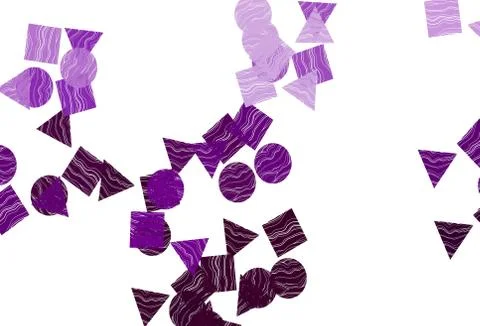 Light Purple vector pattern in polygonal style with circles. Stockillustratie