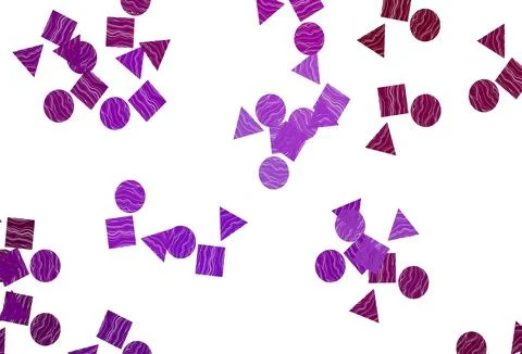 Light Purple vector pattern in polygonal style with circles. Stock Illustration