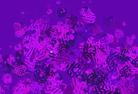 Light Purple vector pattern with random forms. Illustrazione stock