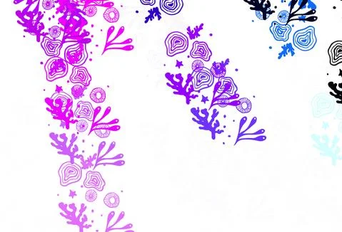 Light Purple vector pattern with random forms. Stock Illustration