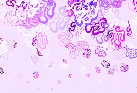 Light Purple vector pattern with random forms. Illustrazione stock